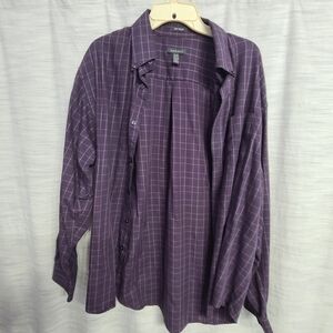 Van Heusen purple dress shirt L no iron
